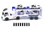 Автовоз "Поліція" інерційний з 4 машинками, в ковпаку RJ6605A р.42*10*15см