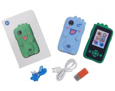 Смартфон "KidPhone Dino" з камерою та іграми (синій/зелений) в коробці р.14*9*4см